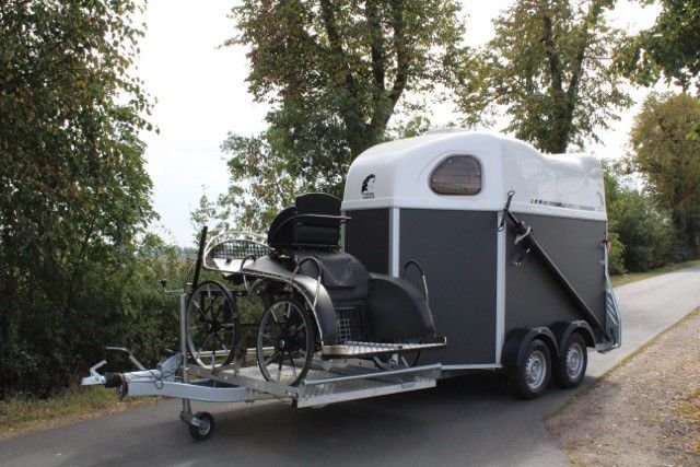 VAN HIPPOMOBILE CHEVAL LIBERTE PORTE CALECHE