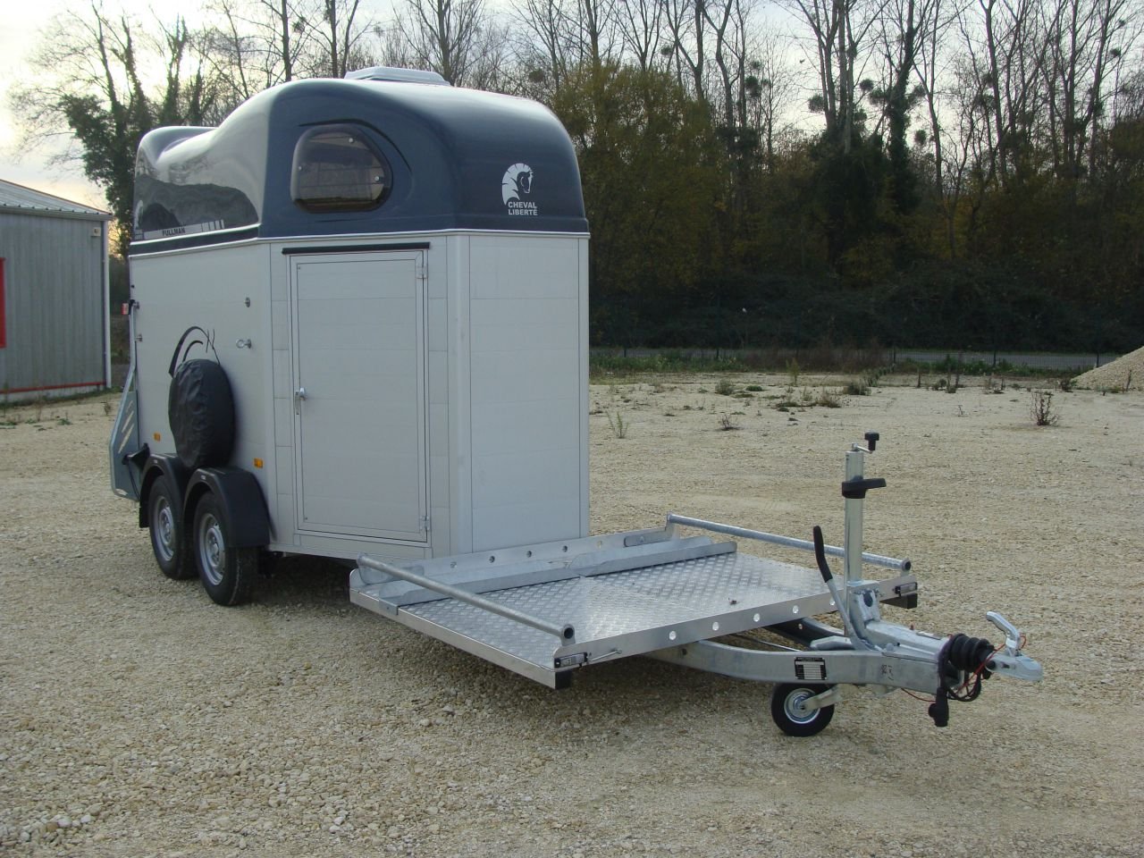 VAN HIPPOMOBILE CHEVAL LIBERTE PORTE CALECHE